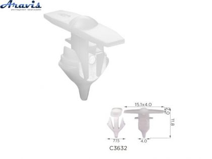 Клипсы C3638 Крепления передней фары моторный отсек Audi 4M0805163 100шт