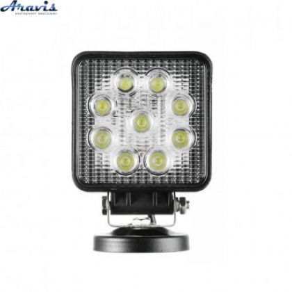 Додаткові світлодіодні фари LED Лідер 06-27W 27W квадратні дальній