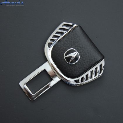 Заглушка ремня безопасности метал Acura цинк.сплав + кожа FLY №1