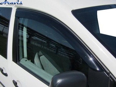 Дефлектори вікон вітровики Volkswagen Caddy 2004-15 П/K скотч FLY молдинг из нержавеющей стали 3D
