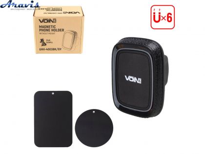 Тримач для телефону Voin UHV-4003BK/GY магнітний без кронштейна