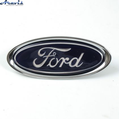 Эмблема Ford 115х45мм в сборе косая скотч 3M 3 пукли
