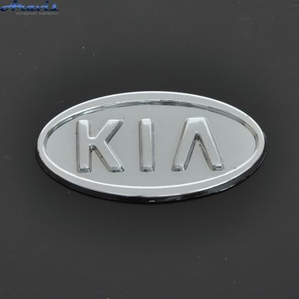 Эмблема KIA Sepia Rio 96-2001 пластик скотч хром 90х45мм