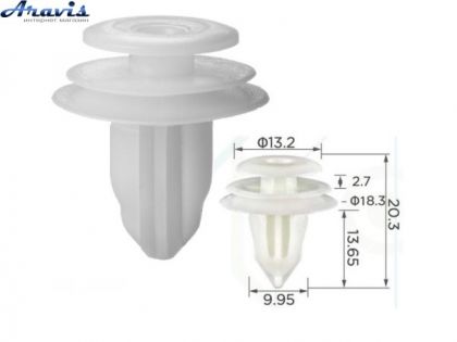 Клипсы C0391 Citroen Lexus Toyota 9046709206 9046710161 90467W0005 Subaru Suzuki Mazda Kia Hyundai 100шт