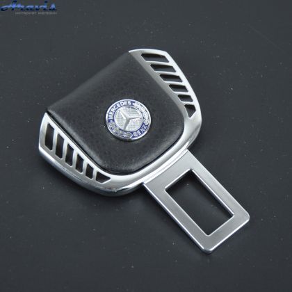 Заглушка ремня безопасности метал Mercedes цинк.сплав + кожа FLY тип №1