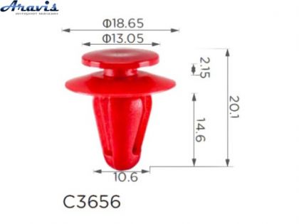 Клипсы C3656 обшивки Дверей универсальная 100шт