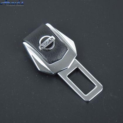 Заглушка ременя безпеки метал Nissan цинк.сплав + шкіра FLY тип №2
