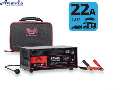 Пуско зарядное устройство для автомобильного аккумулятор Heyner 932280 12V, 22A, 30-225 AHR /стрел.индик. с функцией запуска