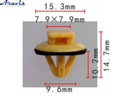 Клипсы C0356 Молдинга Lexus Toyota Nissan Pontiac 5271728010 9046710077 100шт