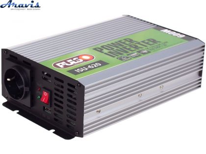 Інвертор PULSO ISU-620 12V-220V 600W USB 2.0 A синусоїда