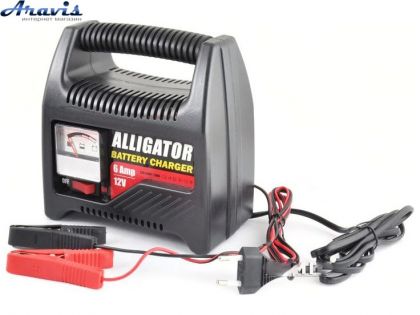 Зарядное устройство для автомобильного аккумулятора Alligator AC-803 6А 12В стрелка