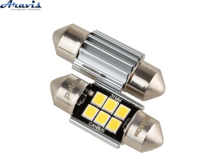 Лампочка світлодіодна софітна Pulso LP-31C5W C5W 31мм Canbus 9SMD-2835 12v 2.9W 315lm біла