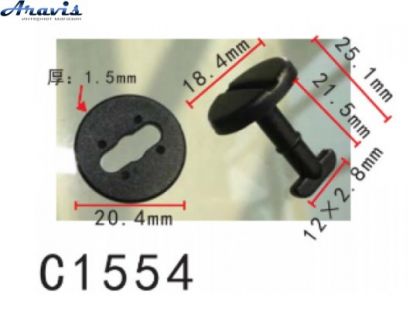 Клипсы C1554 держатель коврового покрытия BMW 51478116564,51472499935,51478183031 100шт