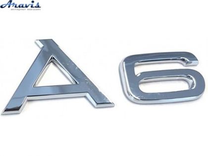 Эмблема надпись A 6 на багажник 2005- 90х35мм 4F08537412ZZ