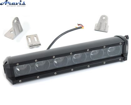 Светодиодная LED балка люстра на крышу авто 325*70*55mm 72W 12W*6 Q2 4178 ближний+дальний