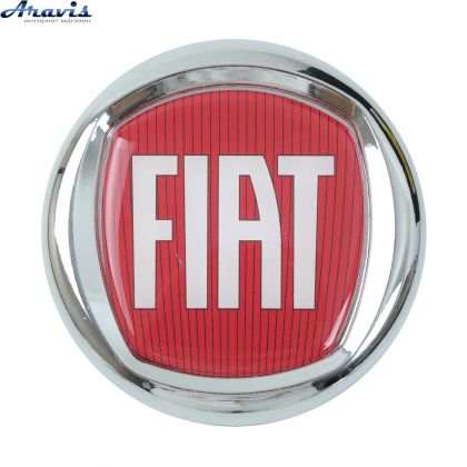 Эмблема Fiat Doblo Albea Punto Linea Palio D94 пластик скотч красная