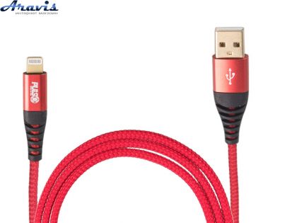 Кабель USB-Lightning Pulso 3А 2m red швидка зарядка передачі даних CC-4202L RD