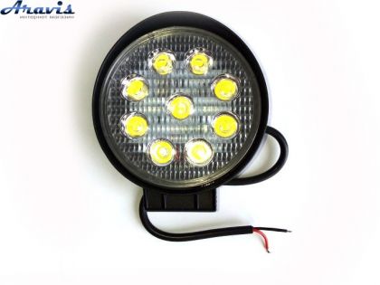 Додаткові світлодіодні фари LED Лідер 05-27W 27W жовті круглі дальній