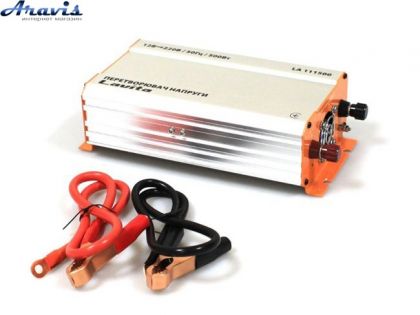 Перетворювач напруги 12V-220V/ 500W Модиф. сунус +1USB +1 Розетка +Клеми+Прикурка Lavita LA111500