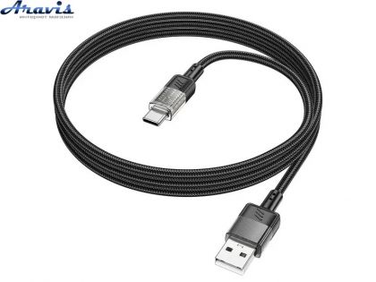 Кабель USB для Type-C Hoco U129 1m чорний