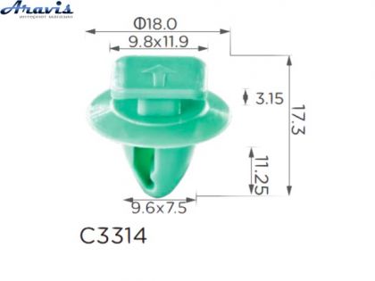 Кліпси C3314 обшики Дверей Салону Fiat Jeep Alfa Romeo Lancia Iveco 71748293 100шт