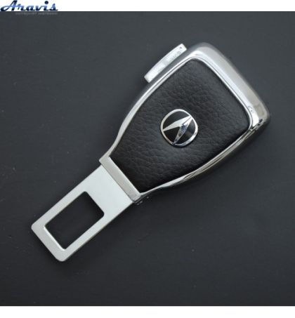 Заглушка ремня безопасности метал Acura цинк.сплав + кожа  FLY №5