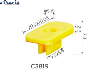 Кліпси C3819 втулка Tesla молдінг дах 110682700C 100шт