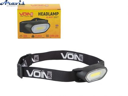 Фонарь налобный Voin VL-9037 LED COB 80Lm/2xAAA (не в комплекте)