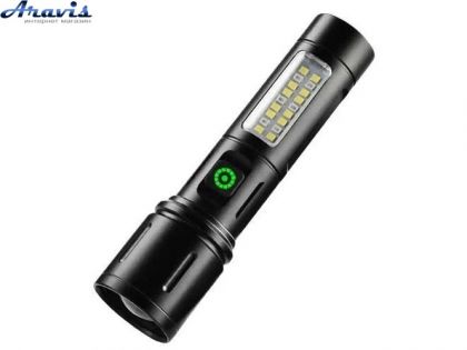 Фонарь PLD-603 WHITE LASER LED PM10-TG+18SMD (white+red) Li-Ion аккумулятор индик.заряда ЗУ Type-C zoom Box