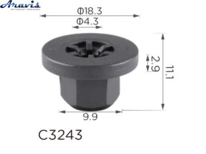 Гайки C3243 подлокотник задняя боковая обработка задний Бампер 51-16-1-943-122,51161943122,20014 100шт