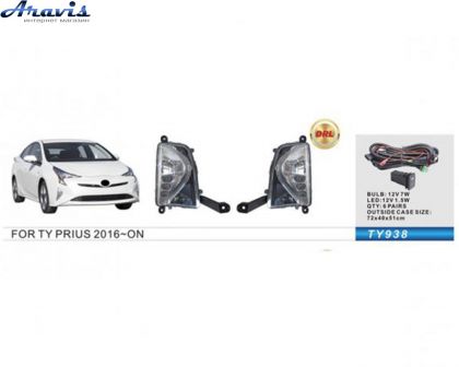 Противотуманные фары LED Toyota Prius 2015- TY-938L LED-12V6W+DRL-3W с проводкой