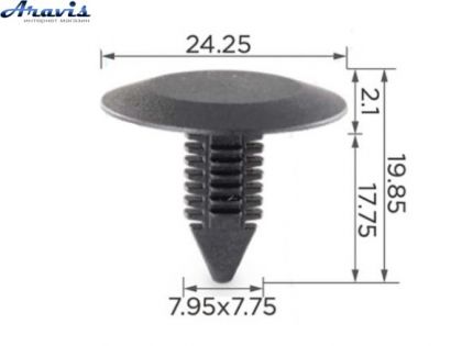 Кліпси C0037 обшивки Капота OEM N989-022,N989022,385661-S,385661S,6032363,N989022 100шт