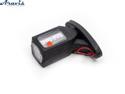 Габарит рожки прямой 10см 12/24v красный+белый+желтый 6+6+3LED Thoc Auto ТН-600