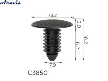 Клипсы C3850 обшивки двери Hyundai Kia 8574606000 85746-06000-LX 100шт