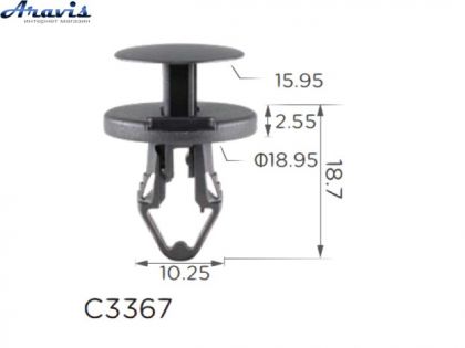 Клипсы C3367 Крепления Бампера General Motors 5116530AA 15296830 100шт