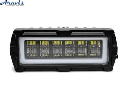 Додаткові світлодіодні фари LED 40W Прямокутник 125*50*55mm 3W*12 10-80V+DRL діодний обід 11-36W+DRL Білий/Жовтий