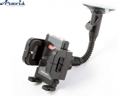 Тримач для телефону CarLife PH-603 (40-110мм) з присоскою, гнучкий аналог Winso 201110