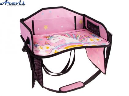 Детский столик на автокресло розовый TMZ-184 PN