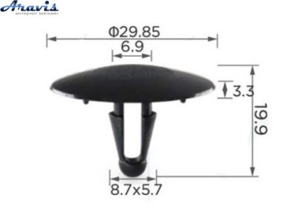 Клипсы C0010 обшивки Капота ОЕМ 9046709006,90467-09006,10867 100шт