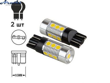 Лампочка світлодіодна PULSO/габаритна/LED T10/W2.1x9.5d/9SMD-3030/9-18v/320lm (LP-66163)