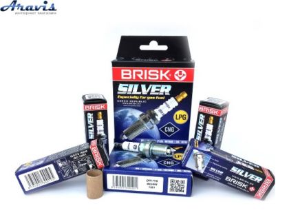 Свічки Brisk DR17YS.4K Silver Зазор-0.7мм ключ-16 Lacetti Nubira 16-ти клап. під ГБО