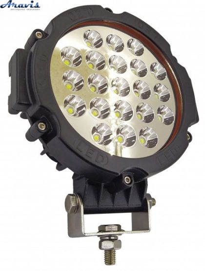 Додаткові світлодіодні фари LED Лідер 62-63W 63W круглі дальній