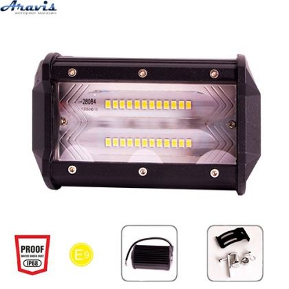 Додаткові світлодіодні фари LED Pulso WLP-72B2 24Led*3W 132*79*64 72W 6000K дальній