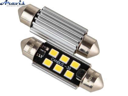 Лампочка світлодіодна софітна Pulso LP-39C5W C5W 39мм Canbus 9SMD-2835 12v 2.9W 315lm біла