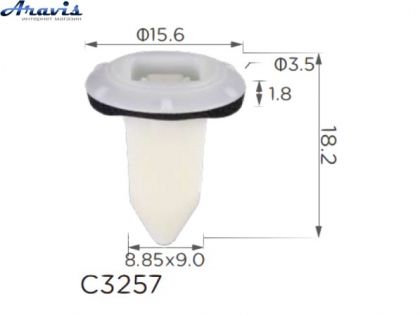 Кліпси C3257 під саморіз BMW 51-12-7-046-911,51127046911,14340 100шт