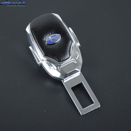 Заглушка ременя безпеки метал Subaru цинк.сплав + шкіра + вхід під ремінь FLY №3