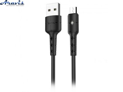 Кабель USB/Micro USB Hoco X30 Star 2A/1.2m Black чорний