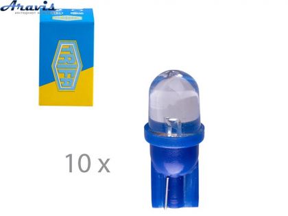 Лампочка светодиодная с пластиковим цоколем Trifa 12V 0,27W W2,1x9,5d T10 20mA blue