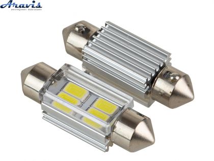 Лампочка светодиодная PULSO/софитные/LED SV8.5/T11x36mm/4 SMD-5730/9-18v/130Lm (LP-62036)