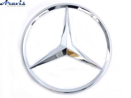 Эмблема Mercedes Vito D85мм зад/3 пукли/пластик/изогнутая A639 758 0058 7F24 оригинал